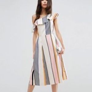 ASOS TALL One Shoulder Ruffle Detail Sundress